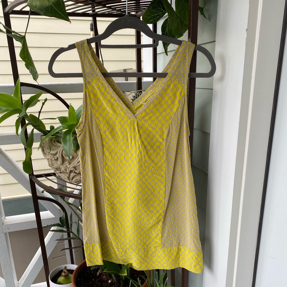Fossil silk tank top